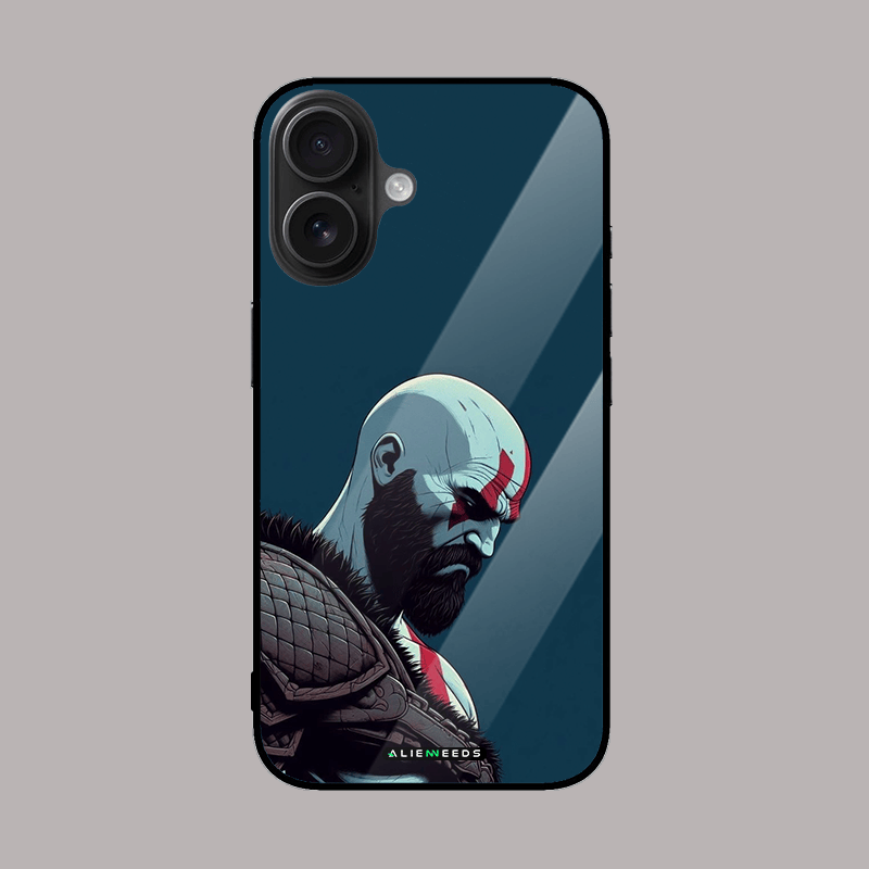 God of War glass phone case by alienneeds – fierce design.