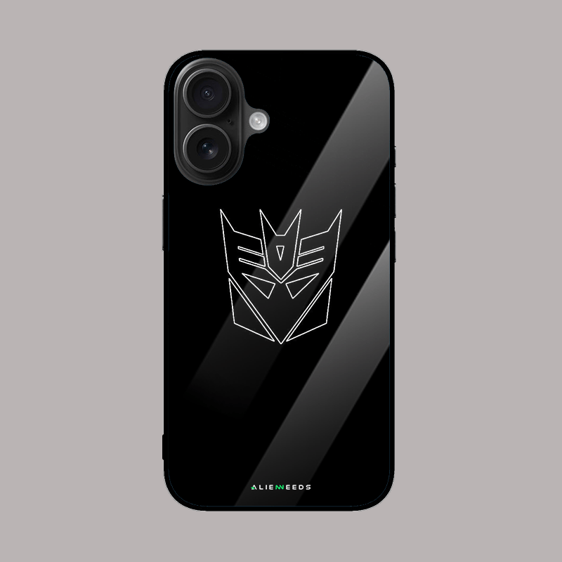 Decepticon logo glass phone case by alienneeds – robot design.
