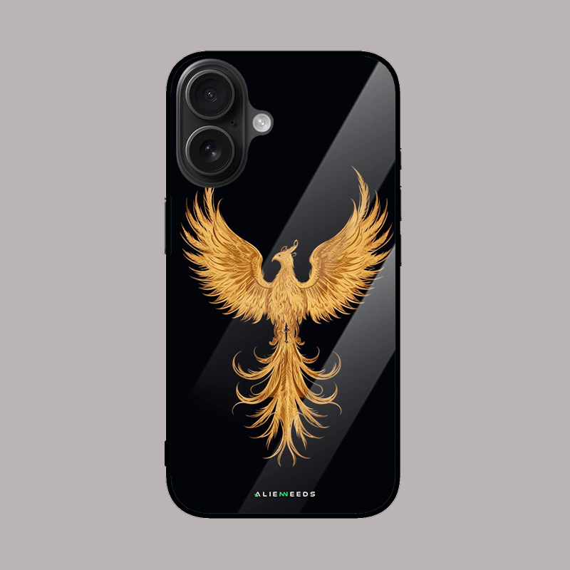 The fire phoenix glass phone cover – fiery and bold.