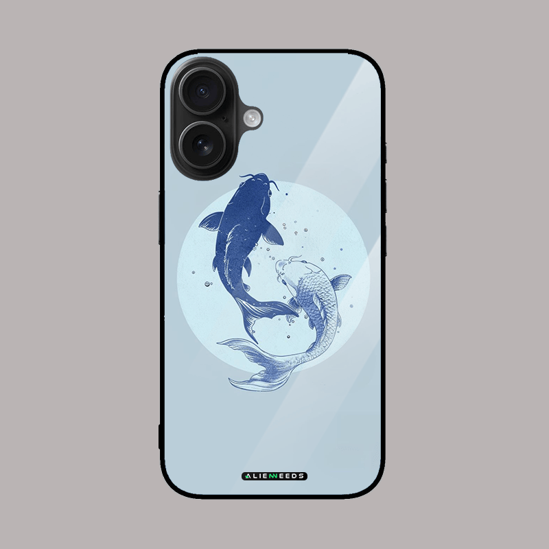 Yin Yang fish glass case by alienneeds – balanced design.