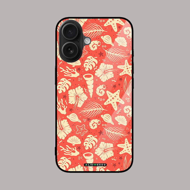 Summer breeze in orange glass phone case by alienneeds – fresh and lively design.