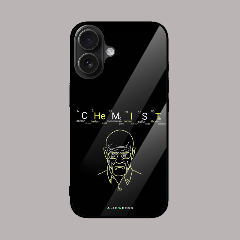Breaking Bad Heisenberg glass case – iconic mobile cover.