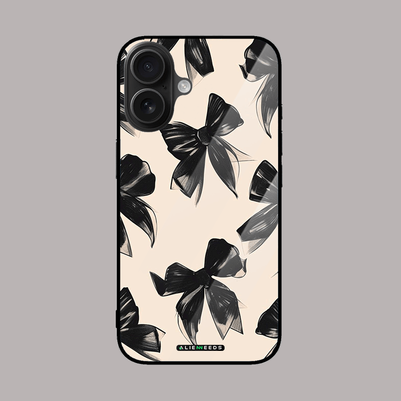 Pookie bow glass case – cute mobile cover by alienneeds.