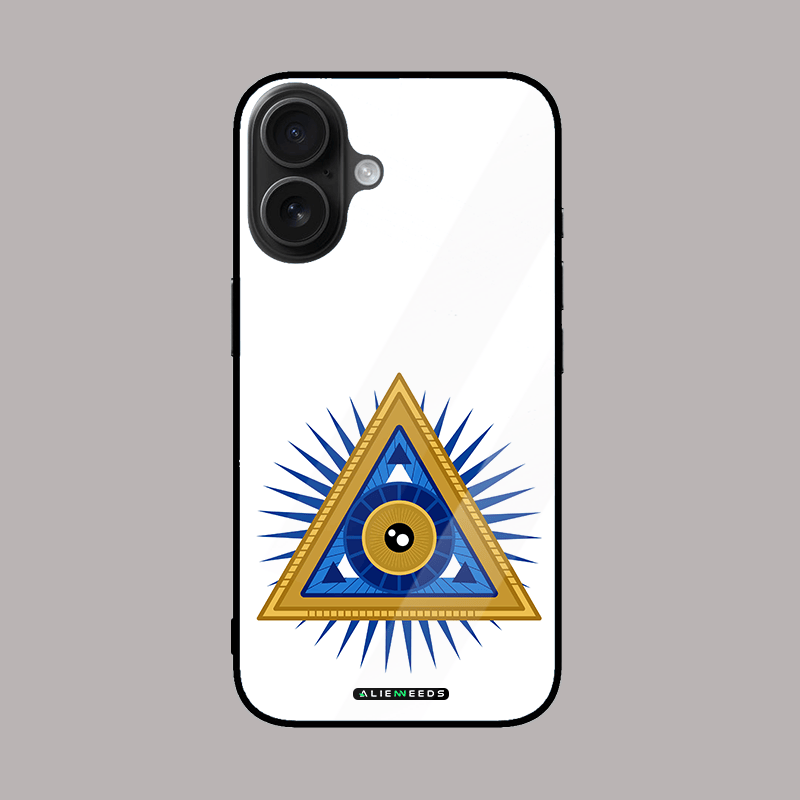 Mystic Illuminati triangle glass phone case by alienneeds – mysterious design.