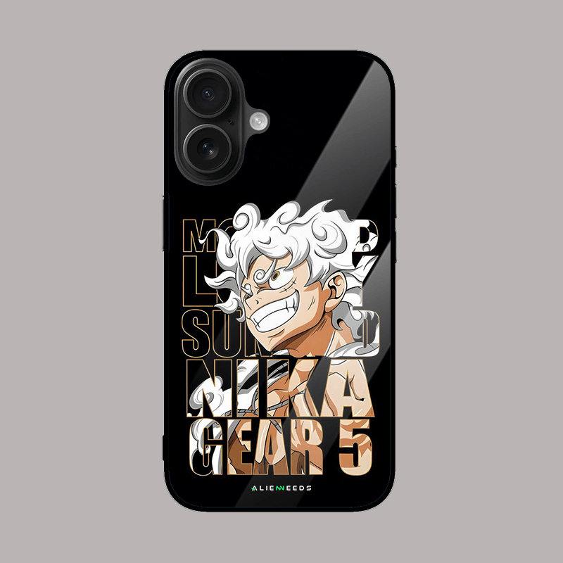 Monkey D. Luffy Gear 5 anime phone case – glass cover.