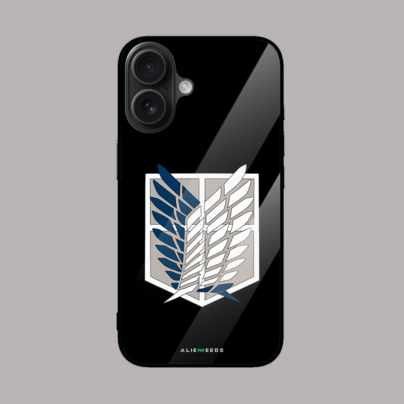 Attack on Titan anime phone cover – protective glass case by alienneeds.