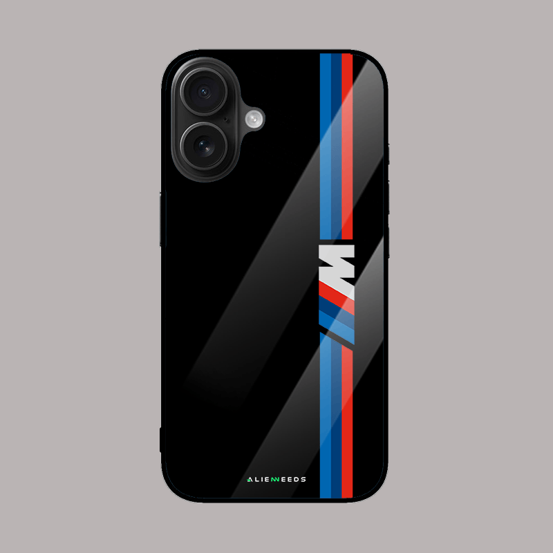 BMW M Stripe racing glass case by alienneeds – performance style.