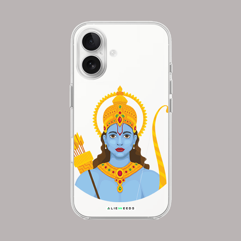 Ram Ji divine clear silicone by alienneeds – religious mobile cover.