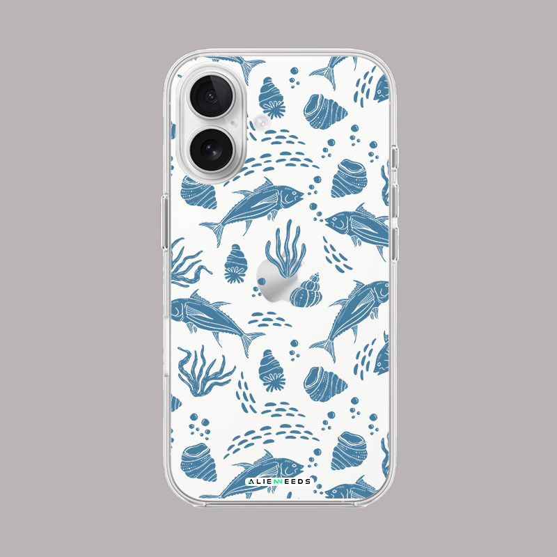Fish pattern aquatic clear silicone by alienneeds – oceanic style