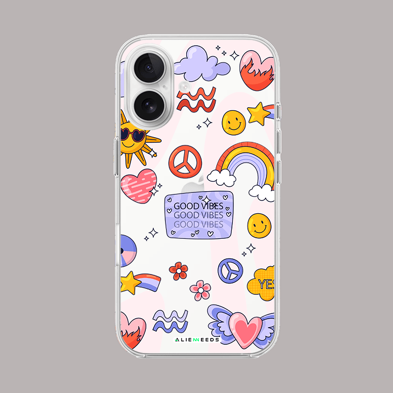 Good Vibes Good Vibes Good Vibes energetic clear silicone case by alienneeds.