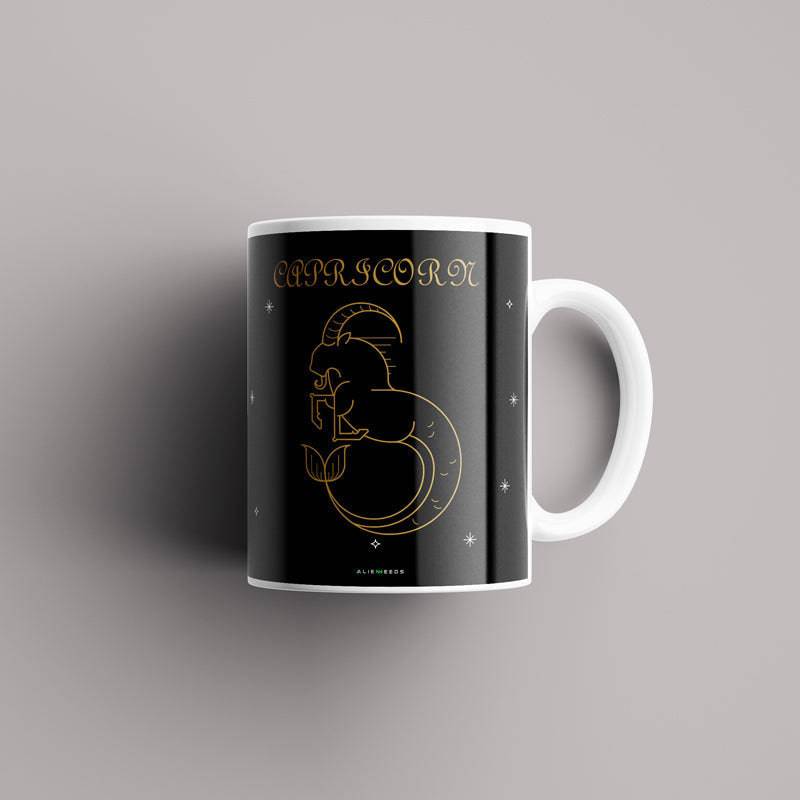 Capricorn Ambitious Drive Zodiac Mug – Alienneeds Personalized Star Sign Mug