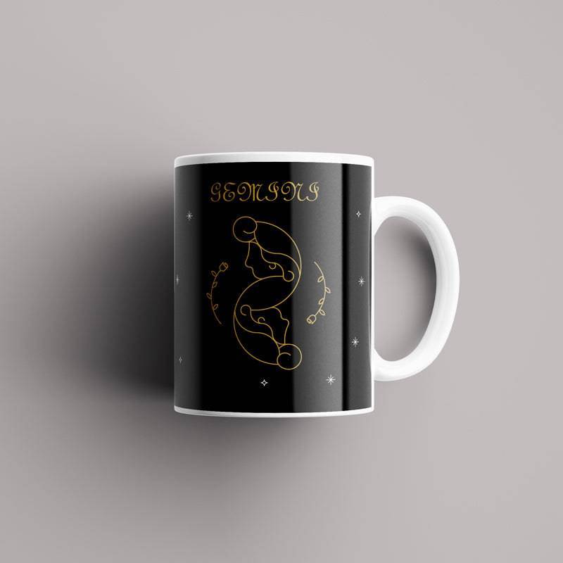 Gemini Dual Nature Zodiac Mug – Alienneeds Custom Coffee Mug for Astrology Lovers