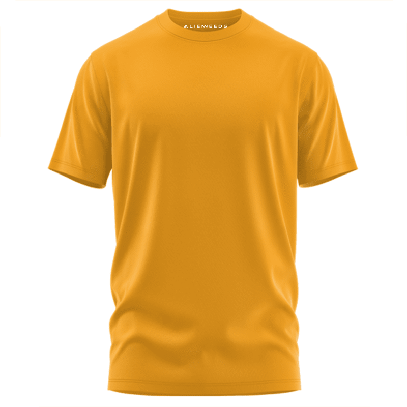 Golden Yellow Unisex Basic T-shirt - Alienneeds.in