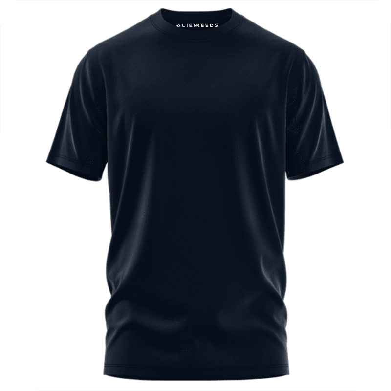 Navy Blue Unisex Basic T-shirt - Alienneeds.in