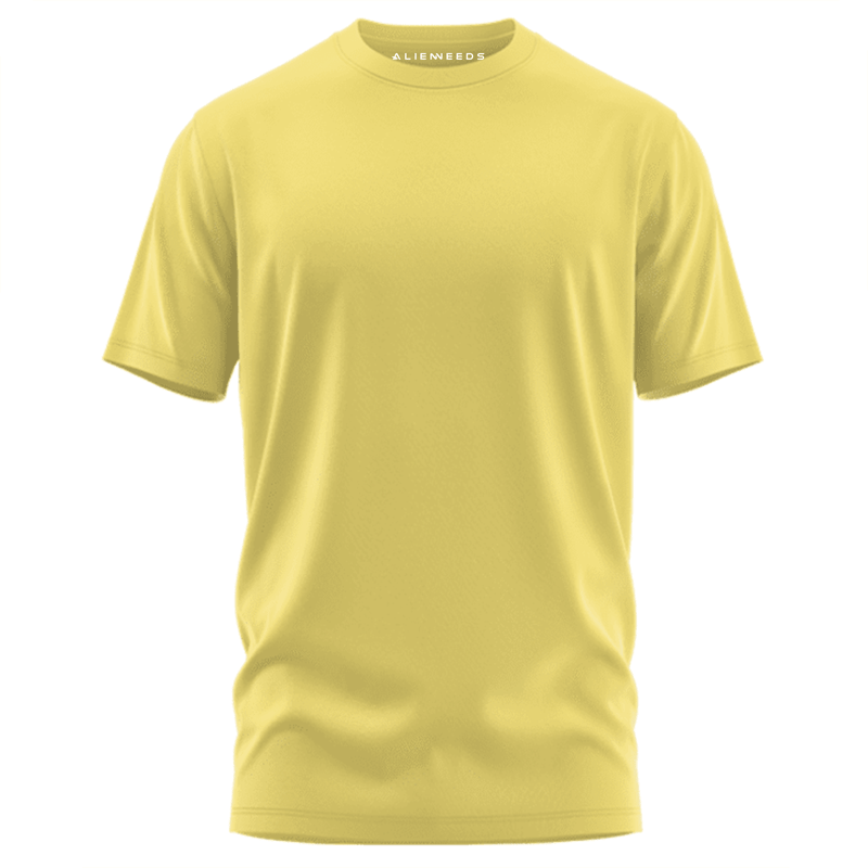 Bright Yellow Unisex Basic T-shirt - Alienneeds.in