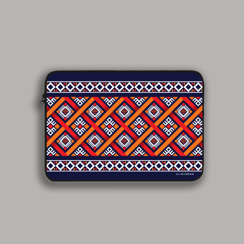 Blue and Orange Laptop sleeve - Alienneeds.in
