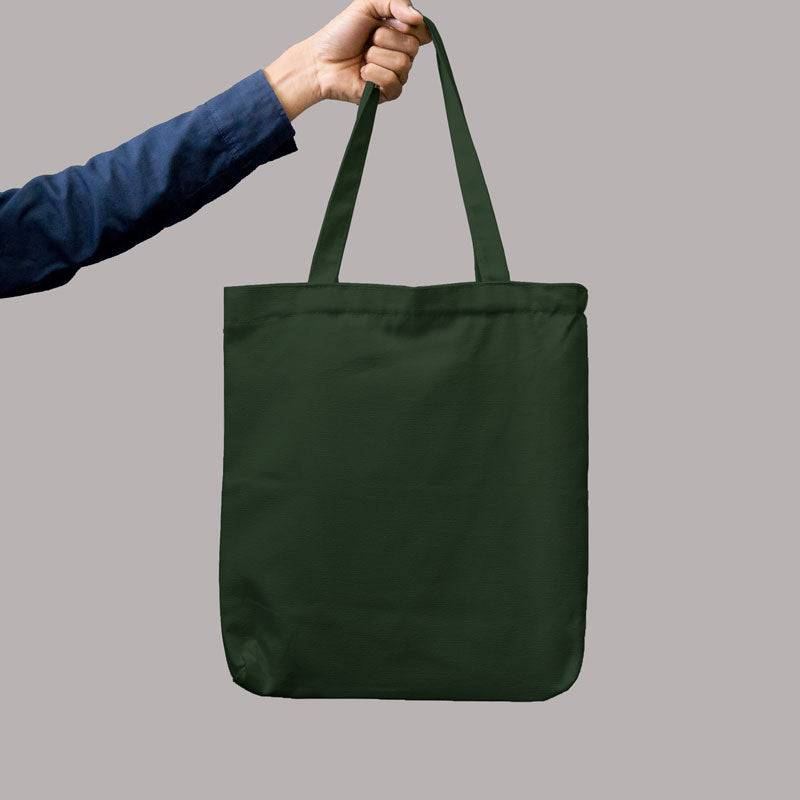 Bottle Green Tote Bag - Alienneeds.in