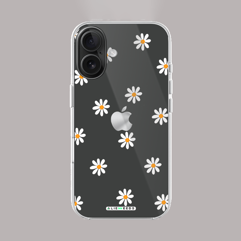 Daisy flower pattern sweet clear silicone by alienneeds.