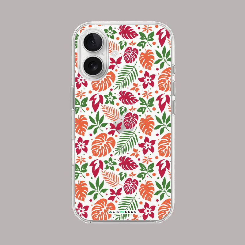 Golden tropic leaf vibe radiant clear silicone by alienneeds – tropical design.