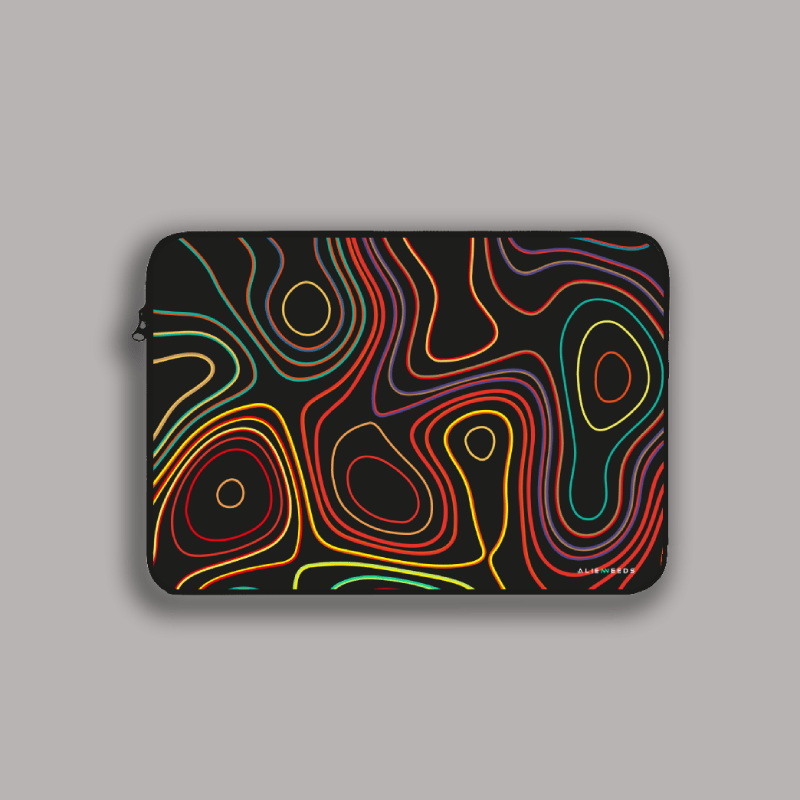 Colorful Lines Topography Laptop sleeve - Alienneeds.in