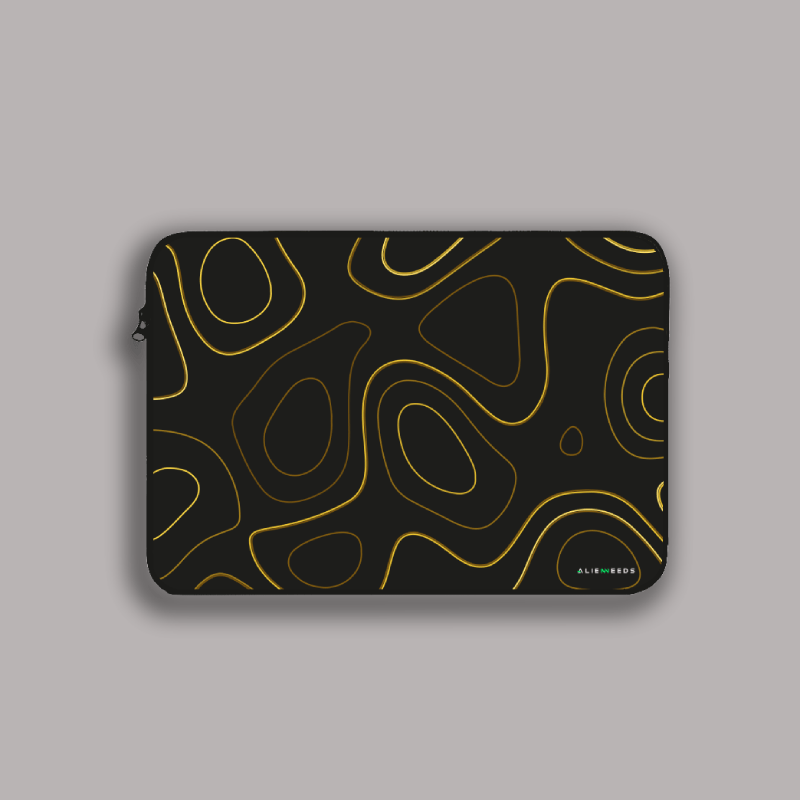 Golden Topography Laptop sleeve - Alienneeds.in