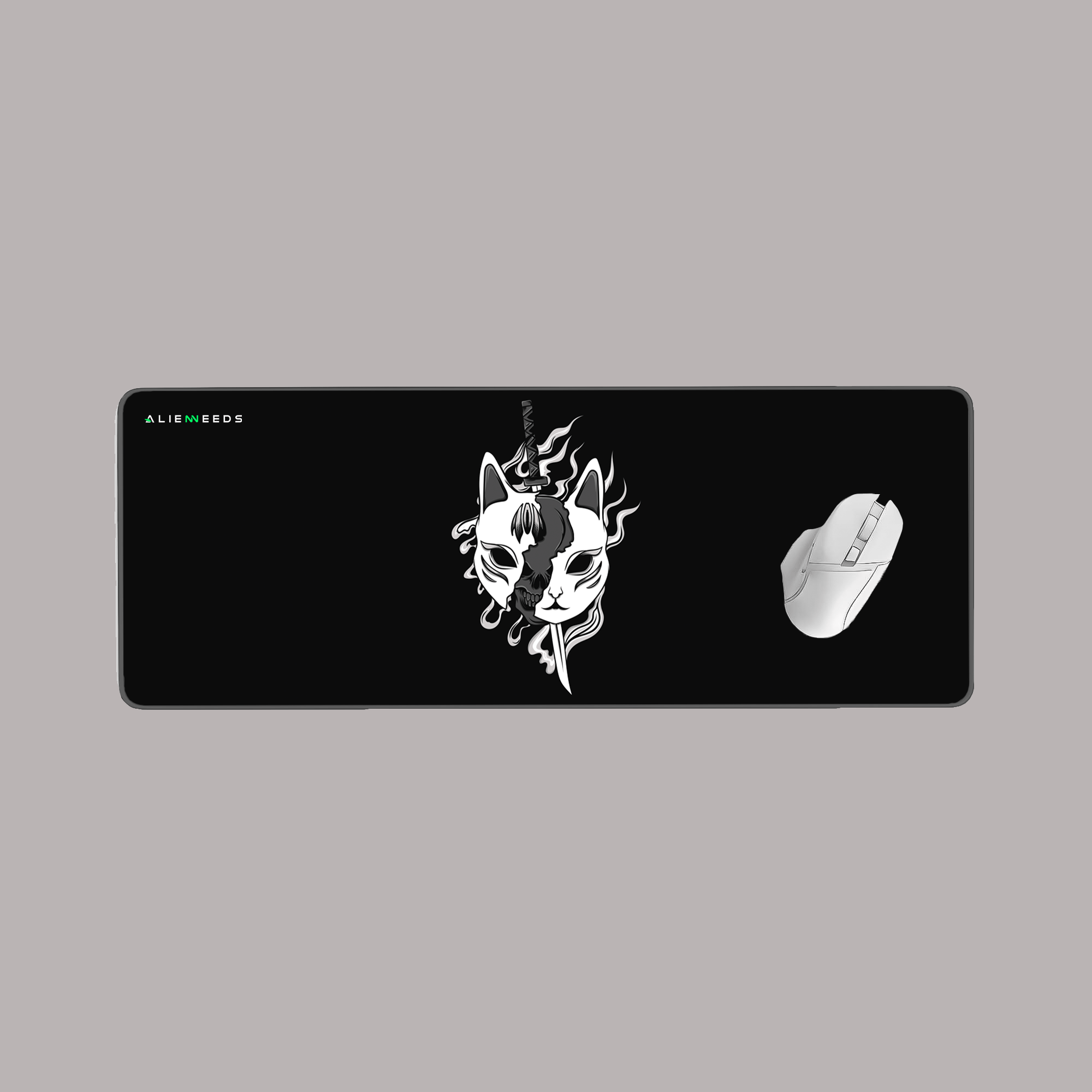 Mask Kitsune Gaming Desk Mat & Gaming Pad - Alienneeds.in