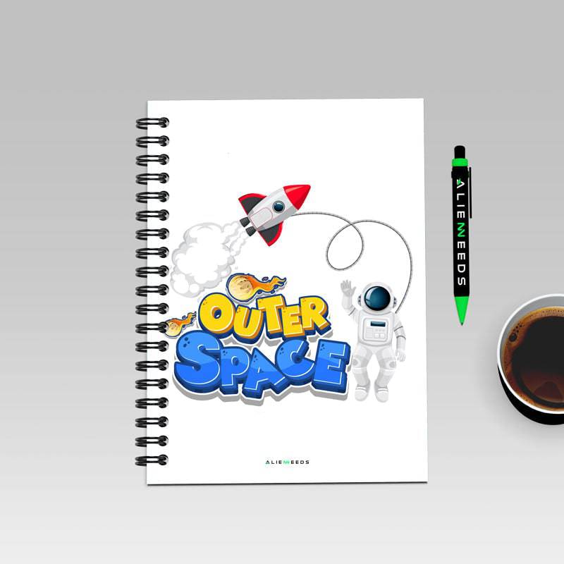 Outer Space A5 Wiro Notebook - Alienneeds.in