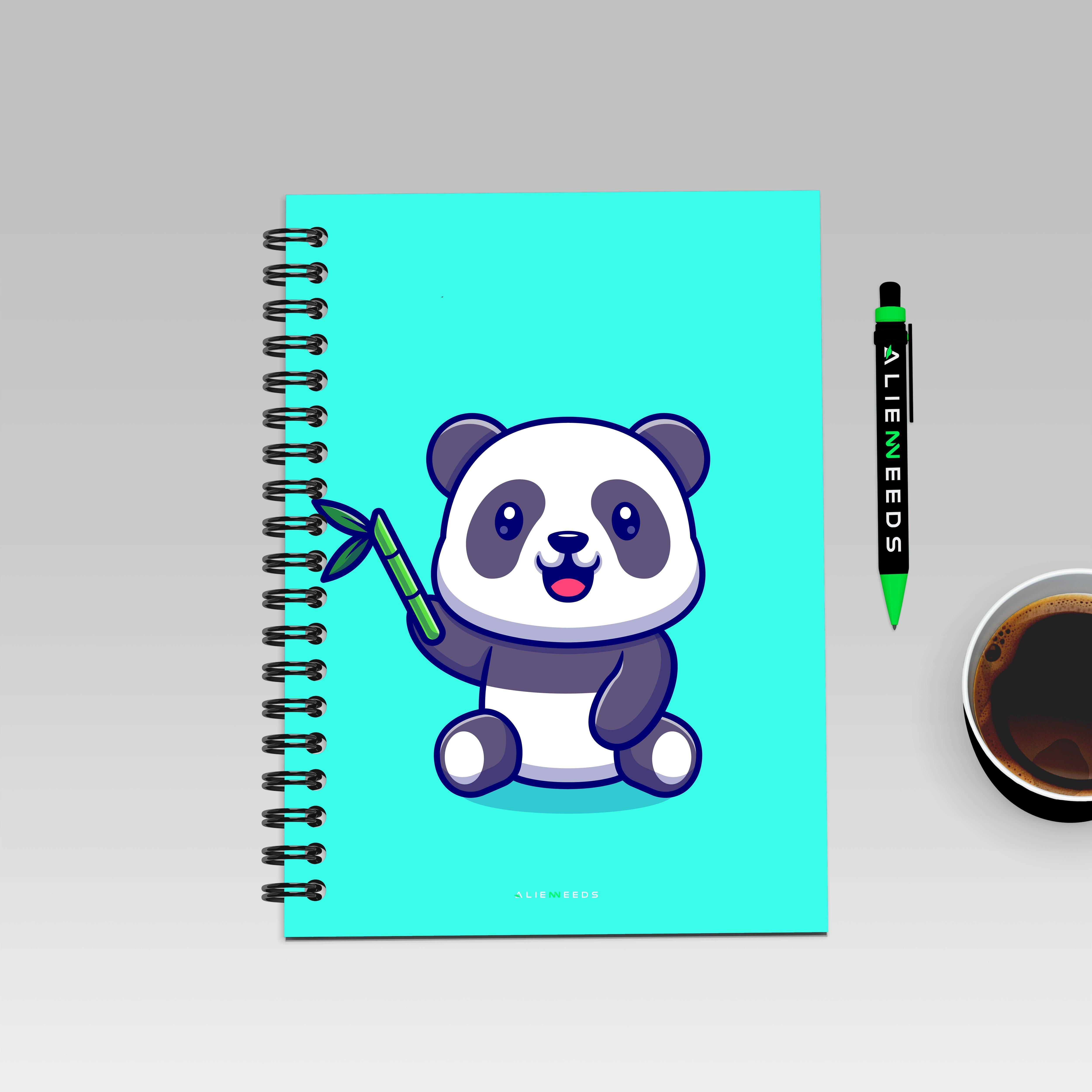 Panda with Bamboo A5 Wiro Notebook - Alienneeds.in