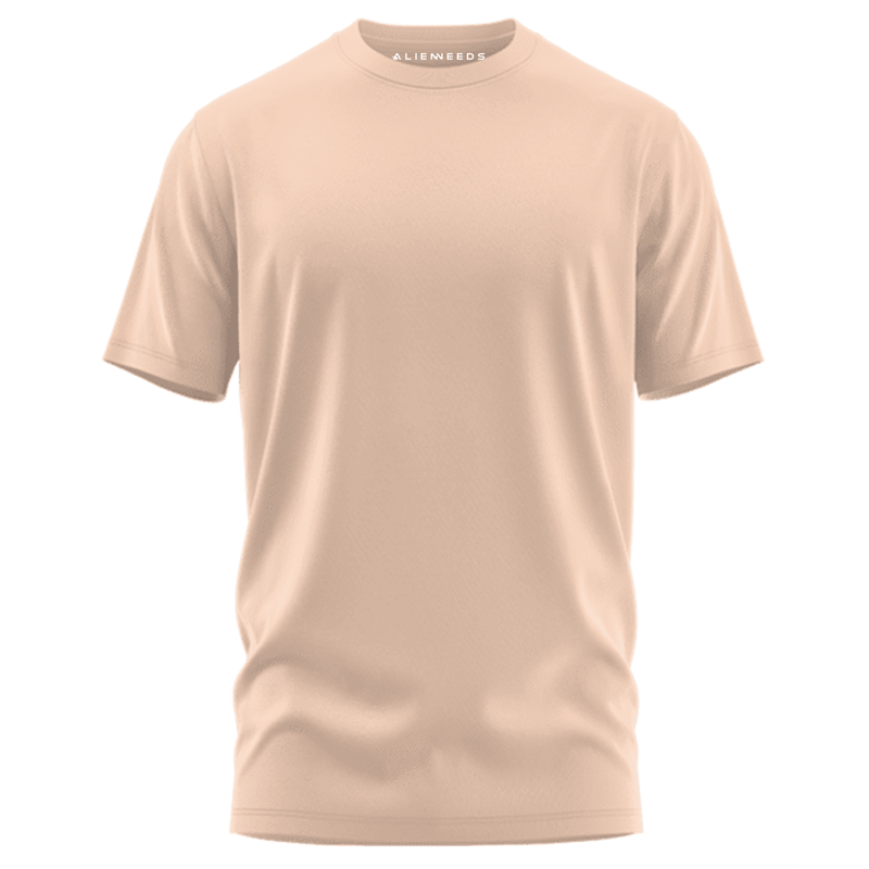 Peach Unisex Basic T-shirt - Alienneeds.in