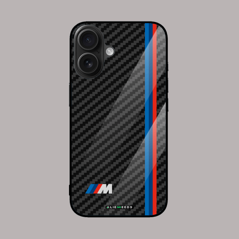 BMW M Performance Carbon Fiber Mobile Phone Glass Case
