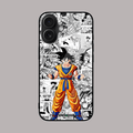 Goku anime glass case – vibrant mobile cover.