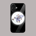 Luffy and the moon anime glass phone case by alienneeds.