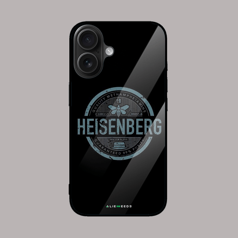 Heisenberg glass case – Breaking Bad inspired mobile cover.