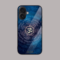 Om Namo Shivaiya colorful glass case by alienneeds – spiritual design.