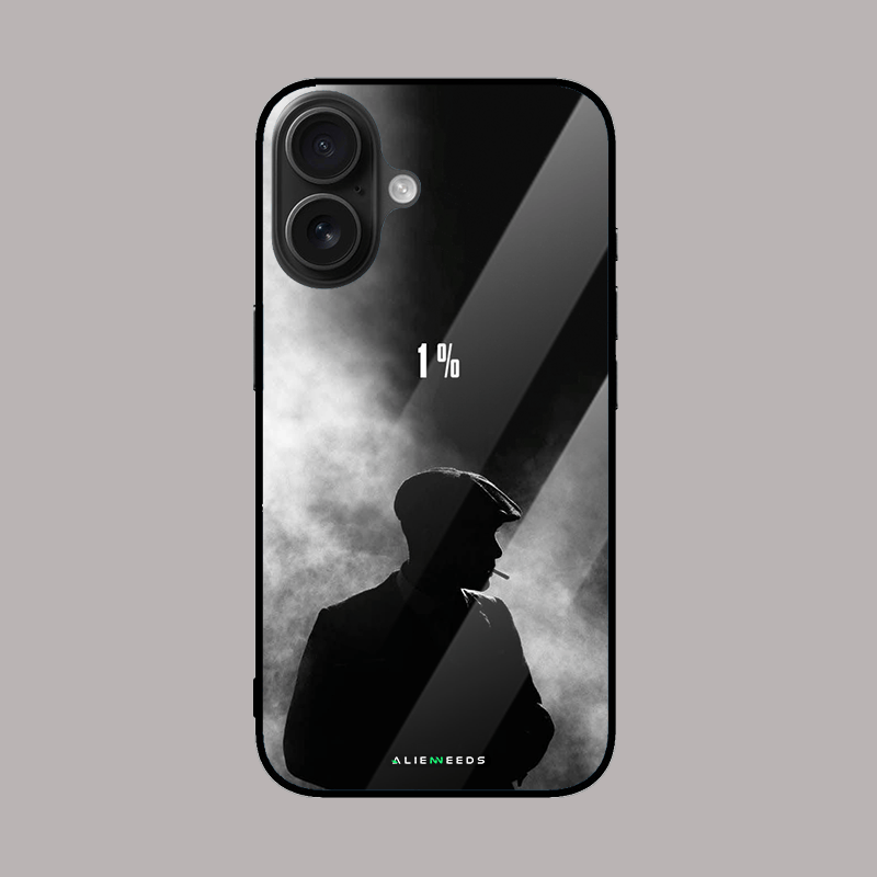 One percentage glass phone case – motivational message.