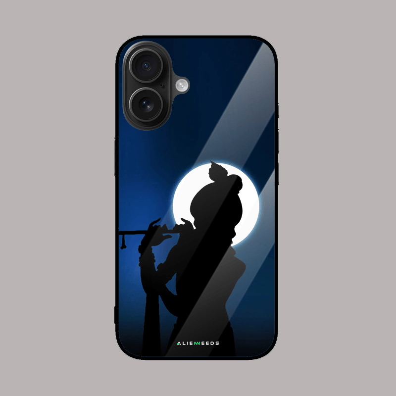 Krishna with flute mobile phone cover by alienneeds – mythological design.