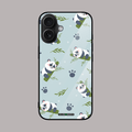 Panda sleeping on bamboo serene glass phone case by alienneeds – peaceful design.