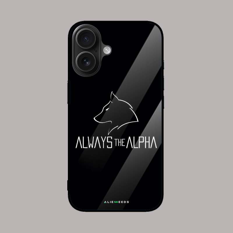 Always the alpha glass phone case by alienneeds – confident style.