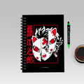 Tanjiro Kamado with Mask Poster A5 Notebook - Alienneeds.in