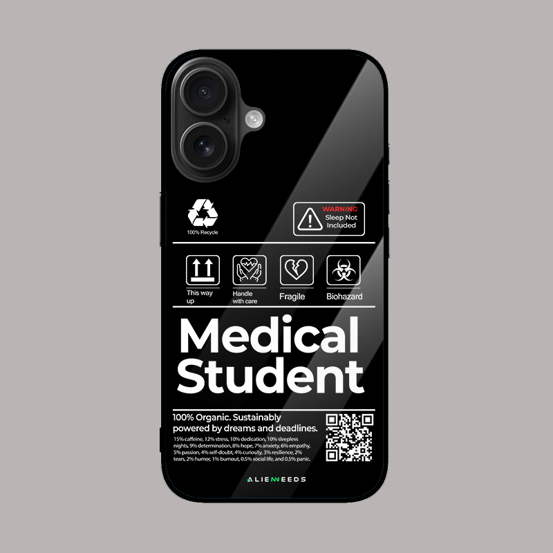 The Medical Student phone cover – academic glass case.