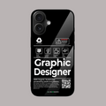 The Graphic Designer glass phone case by alienneeds – creative design.