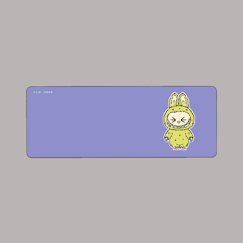 Yellow Labubu Desk Mat