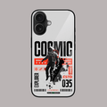 Cosmic astronaut glass phone cover – stylish design.