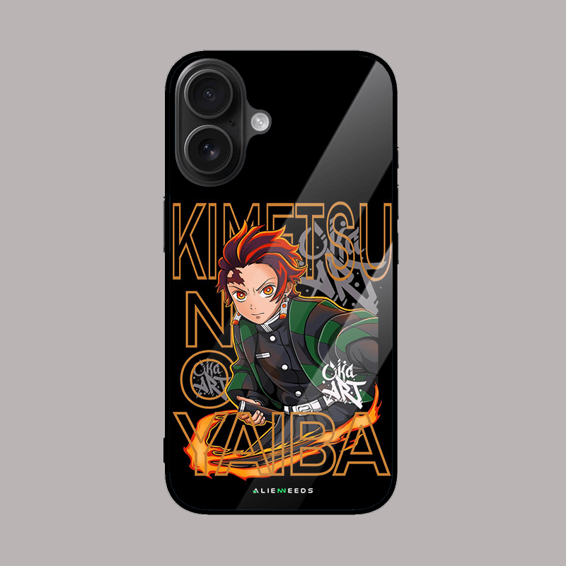 Kimetsu no Yaiba anime glass case by alienneeds.
