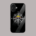 Anime skull logo with compass design phone case.