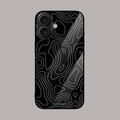 Black and grey topography phone case by alienneeds – sleek design.