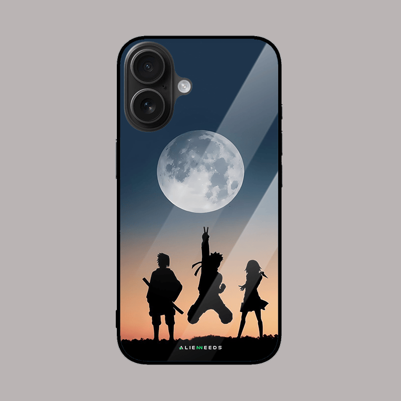 Anime friends mobile cover – colorful glass phone case.