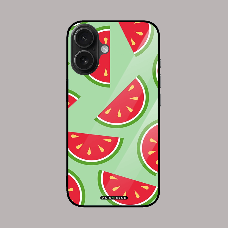 Watermelon pattern mobile cover – fresh glass case by alienneeds.