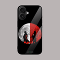 Naruto and Sasuke Yin Yang phone case – anime-inspired glass cover.