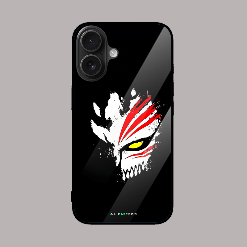 Ichigo Kurosaki hollow mask phone case – anime glass cover by alienneeds.